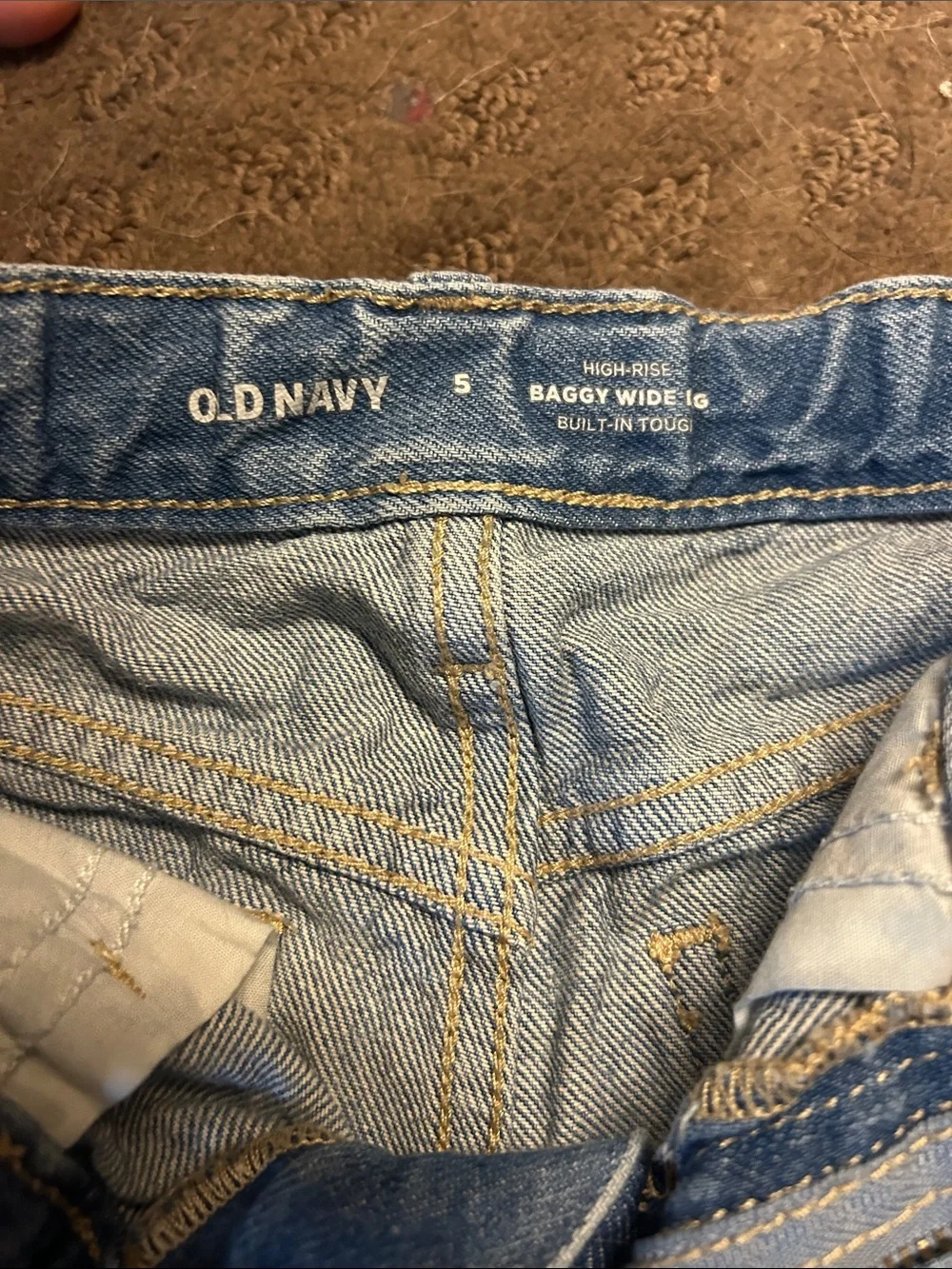 Old Navy Kids Dual-Tone Baggy Wide Leg Jeans